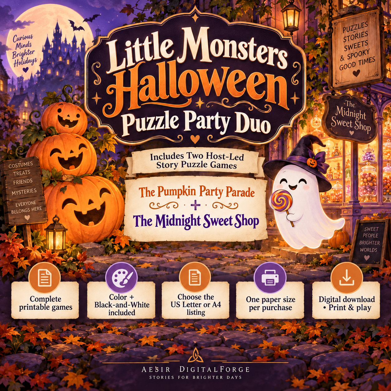 Little Monsters Halloween Puzzle Party Duo product preview